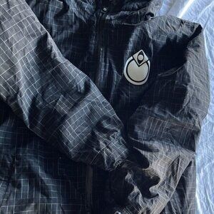 Nomis Lines Full Zip Black Snowboarding Men’s Sz  M Jacket Pockets Ski Snow